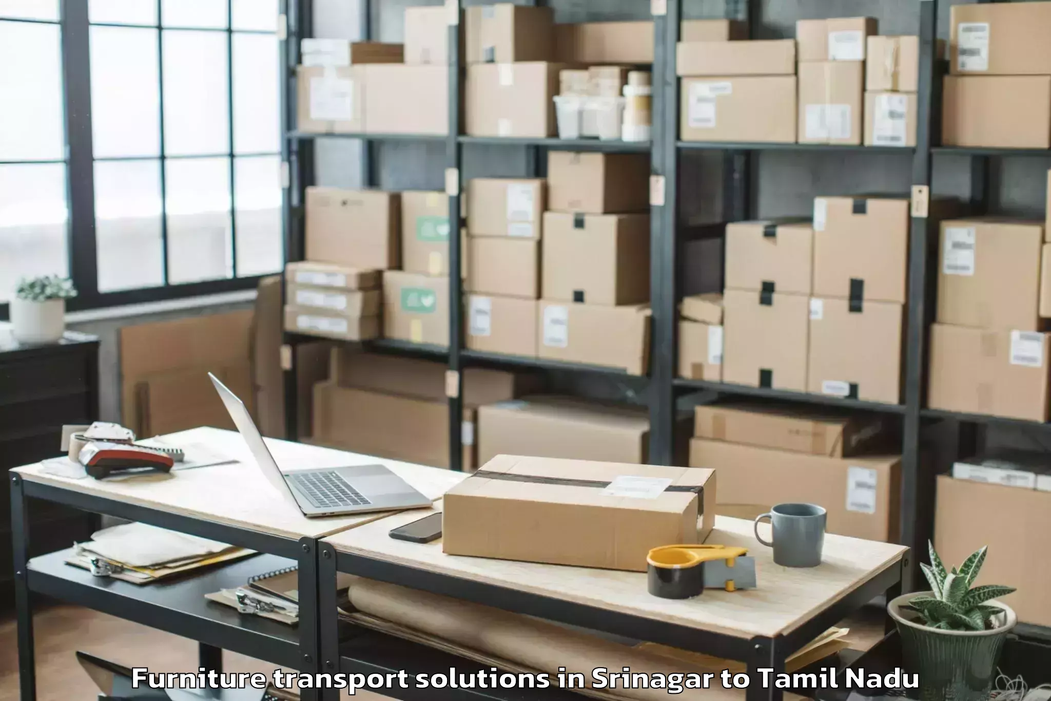 Efficient Srinagar to Annamalainagar Furniture Transport Solutions